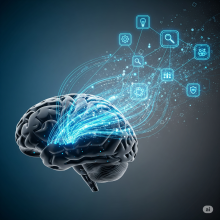 A brain representing AI